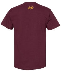 Vintage Football Pump Cover - Burgundy/Gold