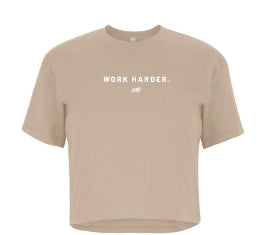 Work Harder Crop Top - Tan