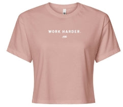Work Harder Crop Top - Desert Pink