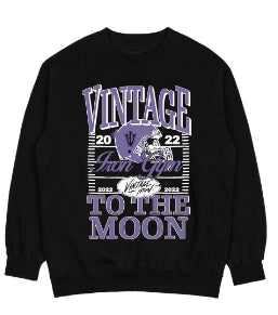 Vintage Football Crewneck - Black/Purple